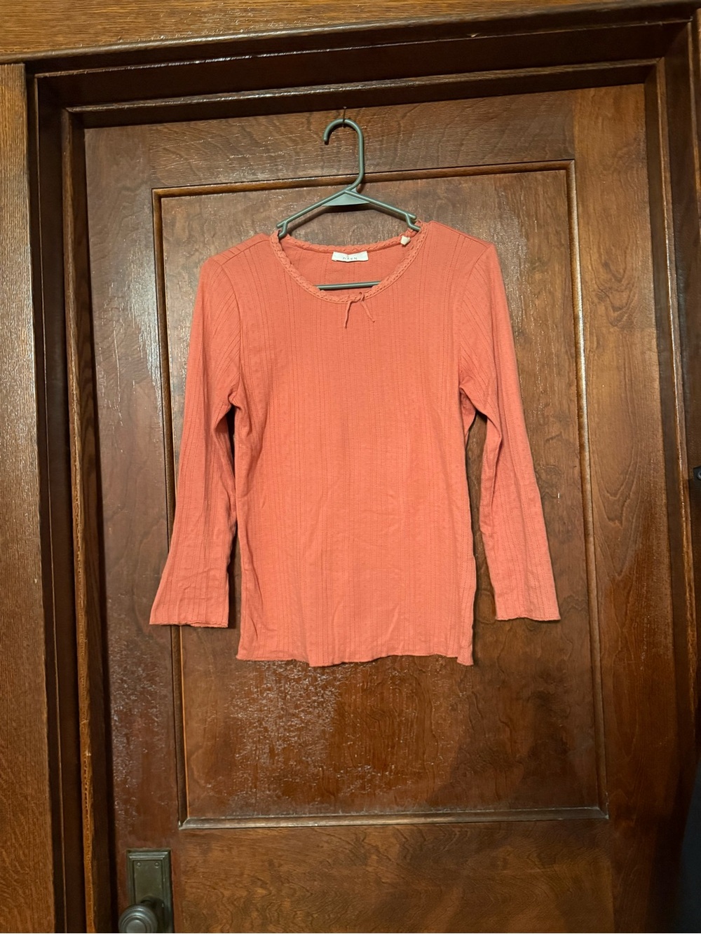 Doen Pointelle Ribbed Long sleeve Top